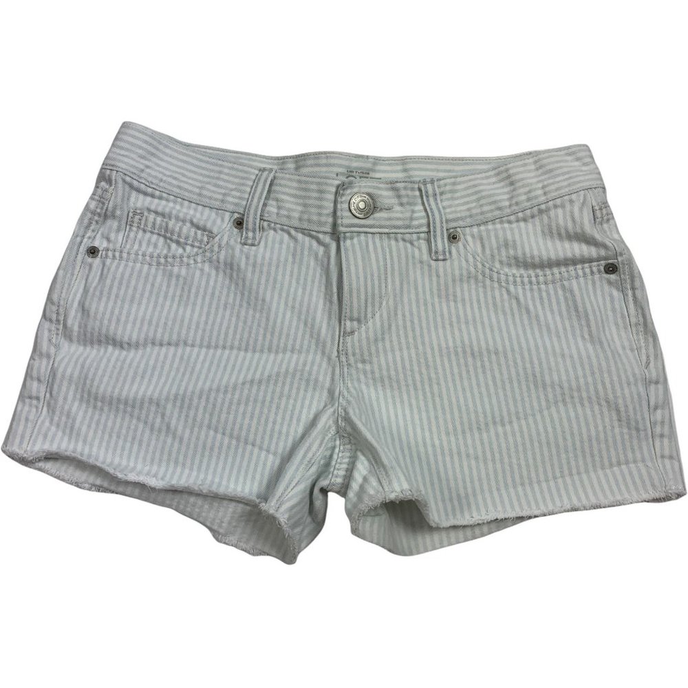 LOFT 25 / 0 Shorts Denim 31 X 3 Mini Stripe White